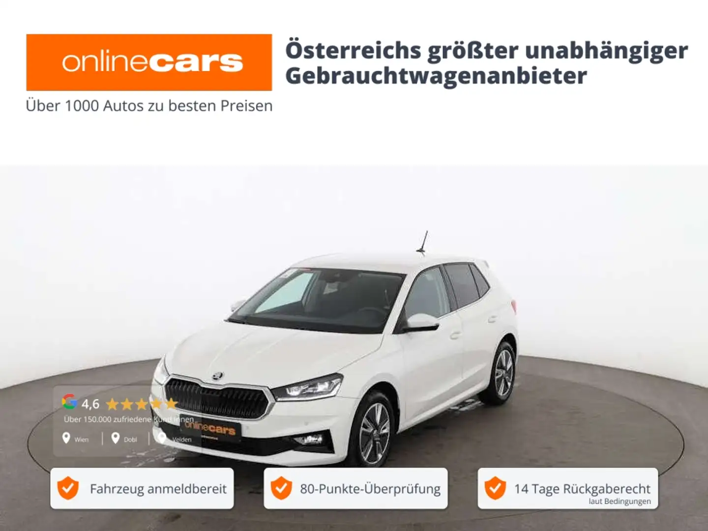 Skoda Fabia 1.0 TSI Style LED R-CAM DIGITAL-TACHO TEMP Weiß - 1