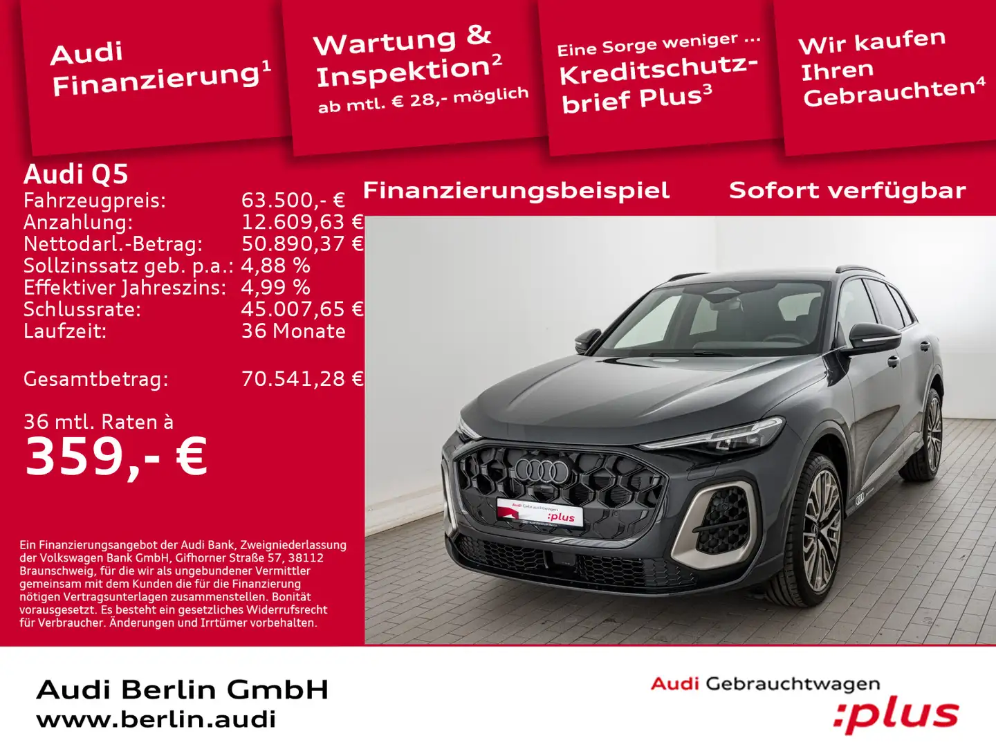 Audi Q5 TFSI quattro S tronic Grau - 1