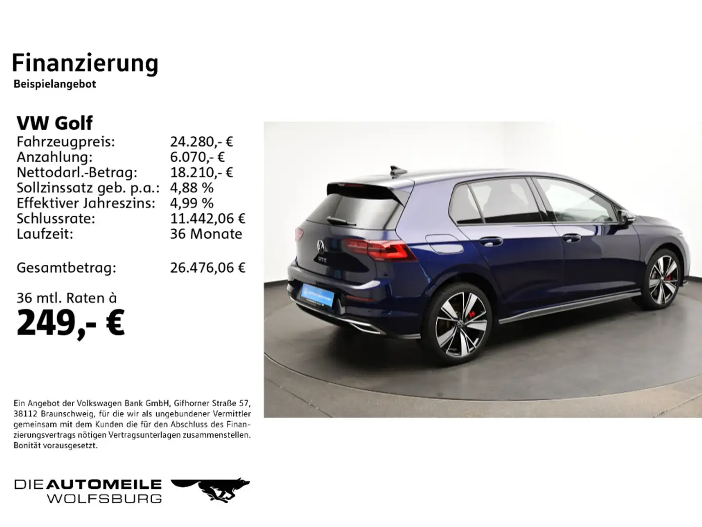 Volkswagen Golf GTE 8 VIII GTE eHybrid DSG GTE Pano/Matrix/App- Blau - 2