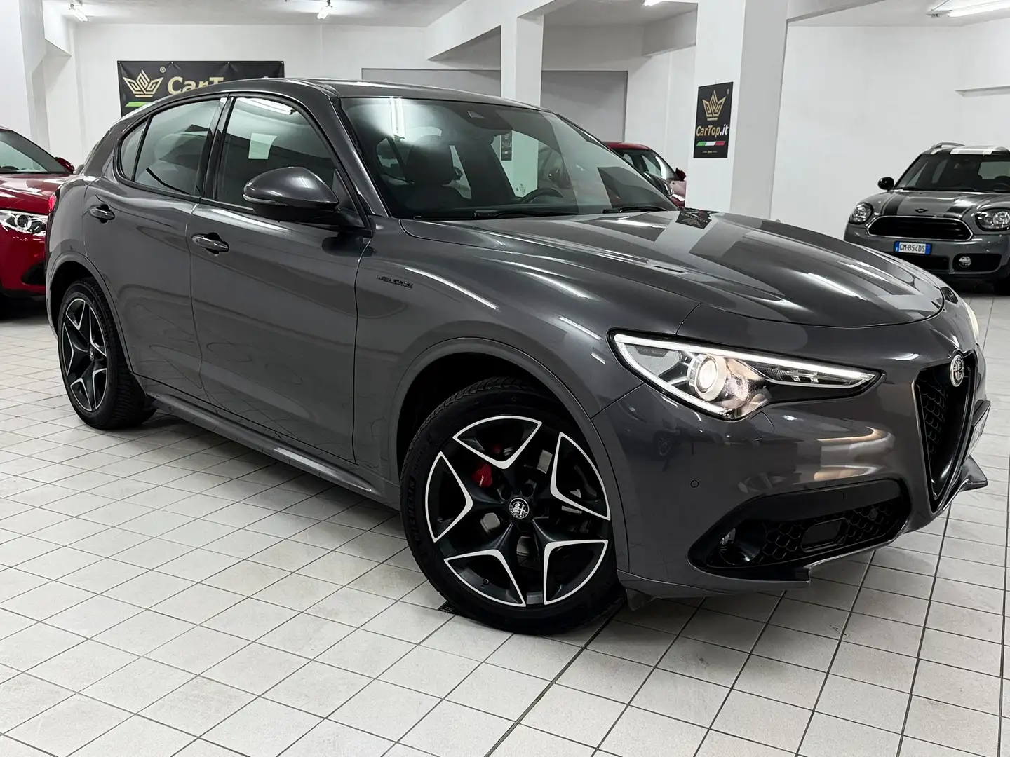 Alfa Romeo Stelvio 2.2 TD 210 CV VELOCE Q4 DISTRIBUZIONE ESEGUITA Grigio - 2