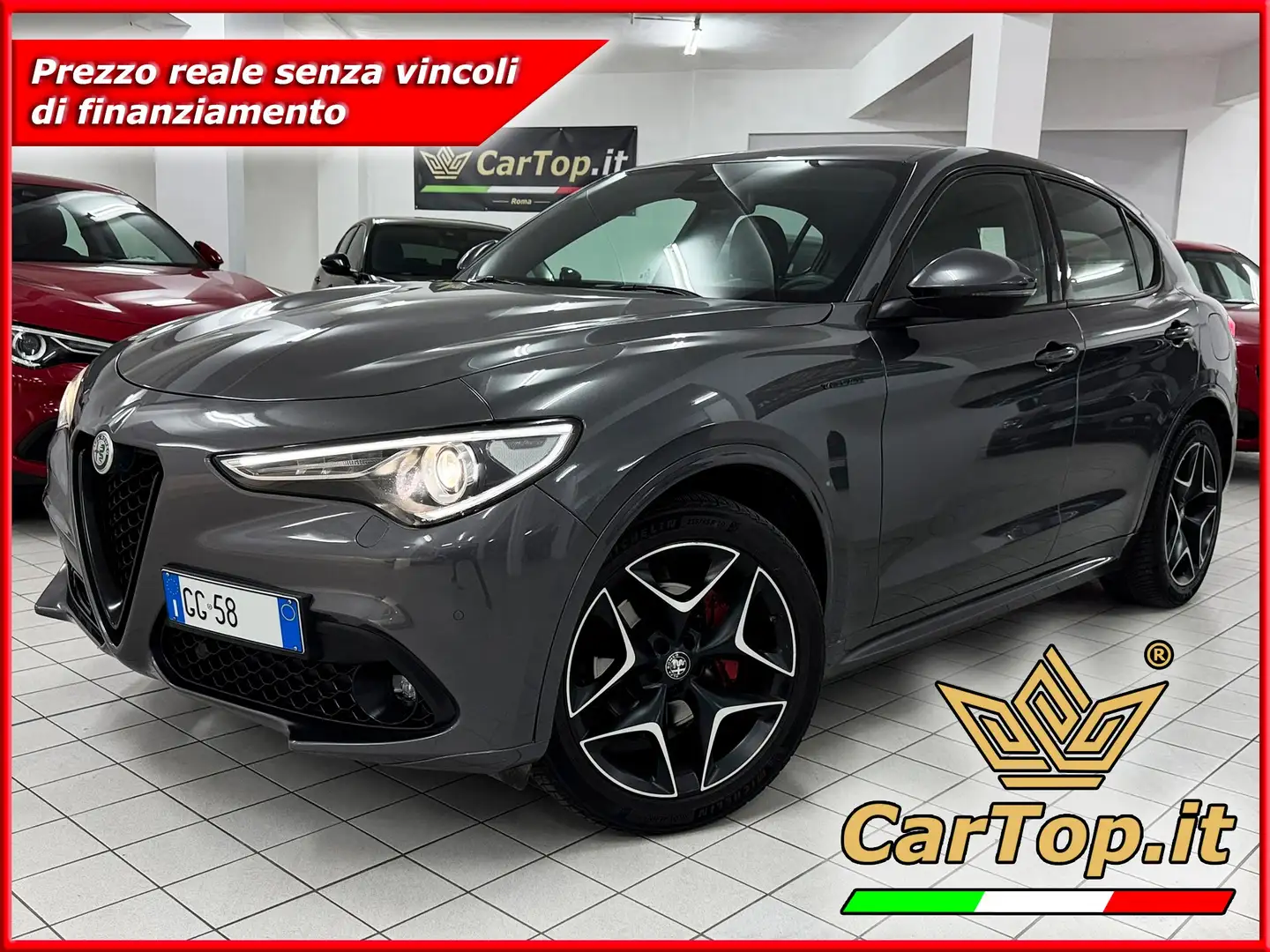 Alfa Romeo Stelvio 2.2 TD 210 CV VELOCE Q4 DISTRIBUZIONE ESEGUITA Grigio - 1