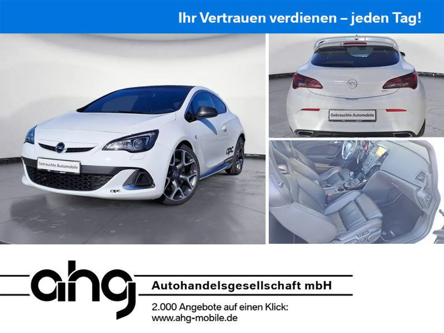 Opel Astra OPC Navi Xenon Bluetooth PDC Leder LM-20' Weiß - 1