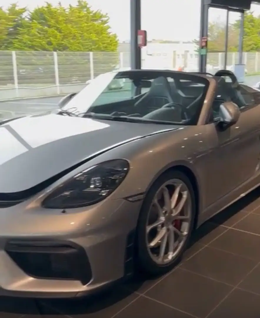 Porsche 718 spyder boxster Gris - 1