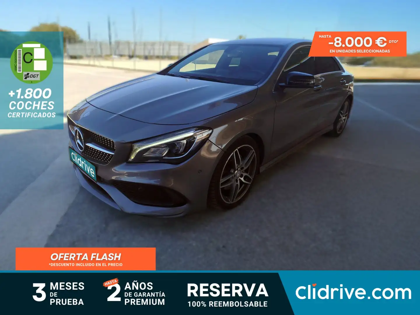 Mercedes-Benz CLA 220 220CDI AMG Line 7G-DCT Gris - 1