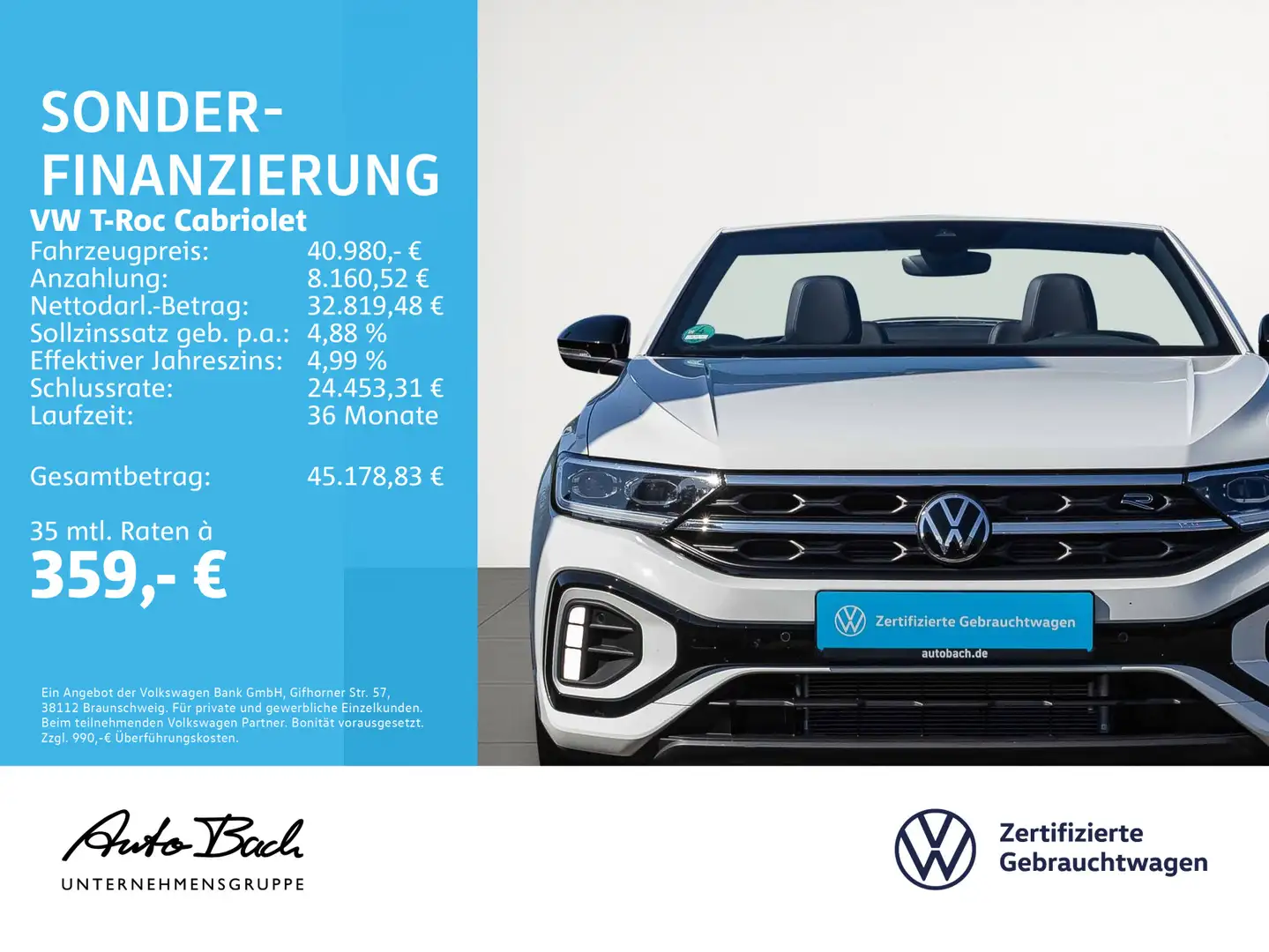 Volkswagen T-Roc 1.5 TSI "R-Line" DSG Navi LED Di Weiß - 2