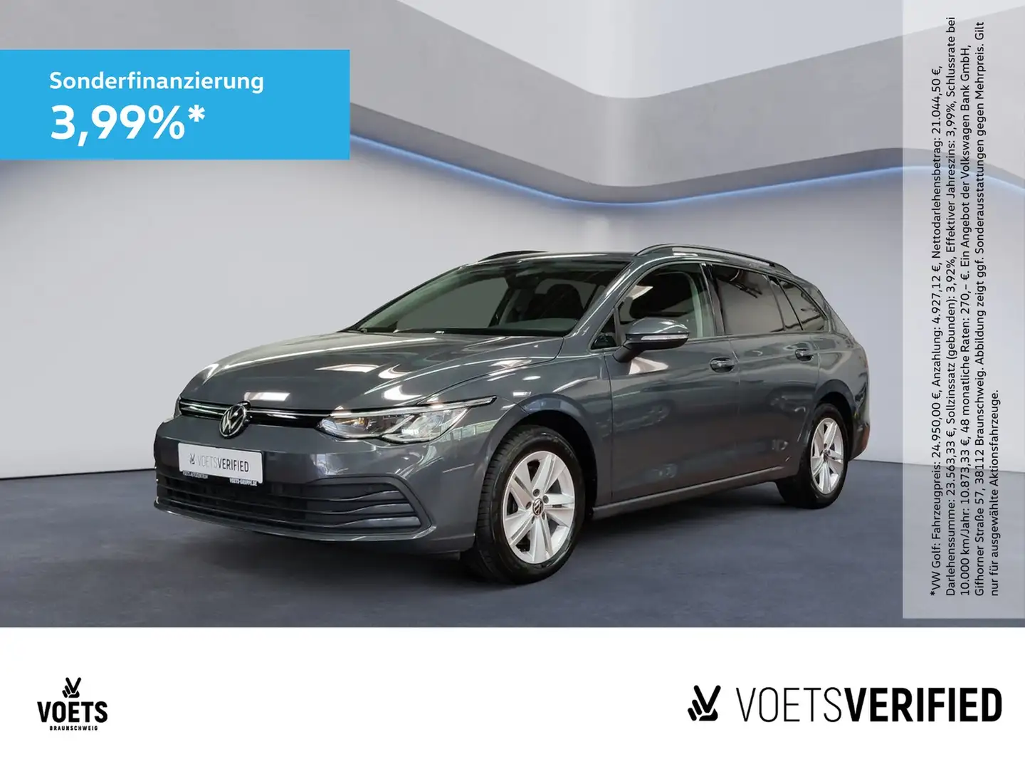 Volkswagen Golf VIII Variant Life 2.0 TDI DSG App-Connect+NAVI+ACC Grijs - 1