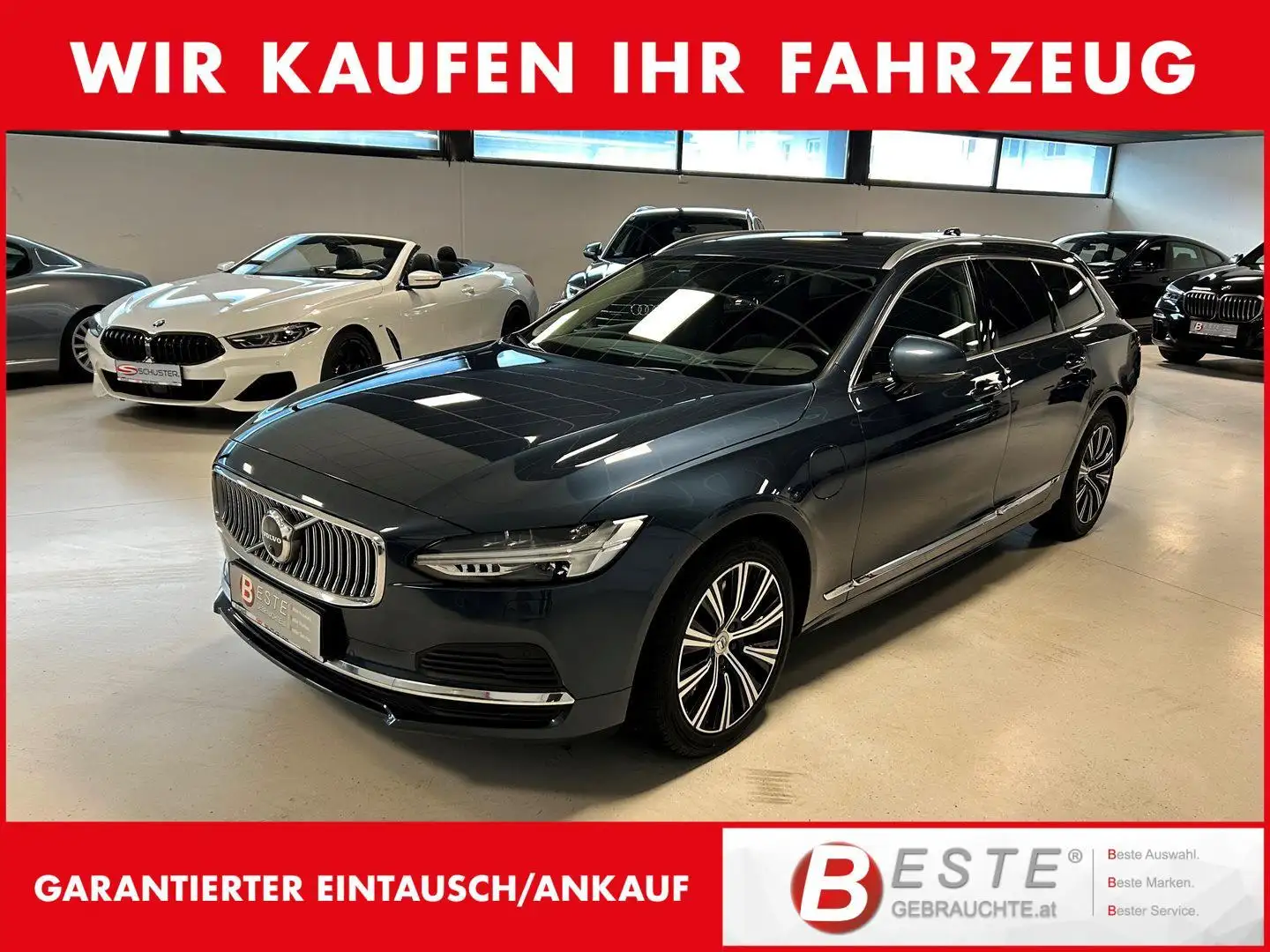Volvo V90 T6 AWD Recharge PHEV  Inscription Expression Bleu - 1