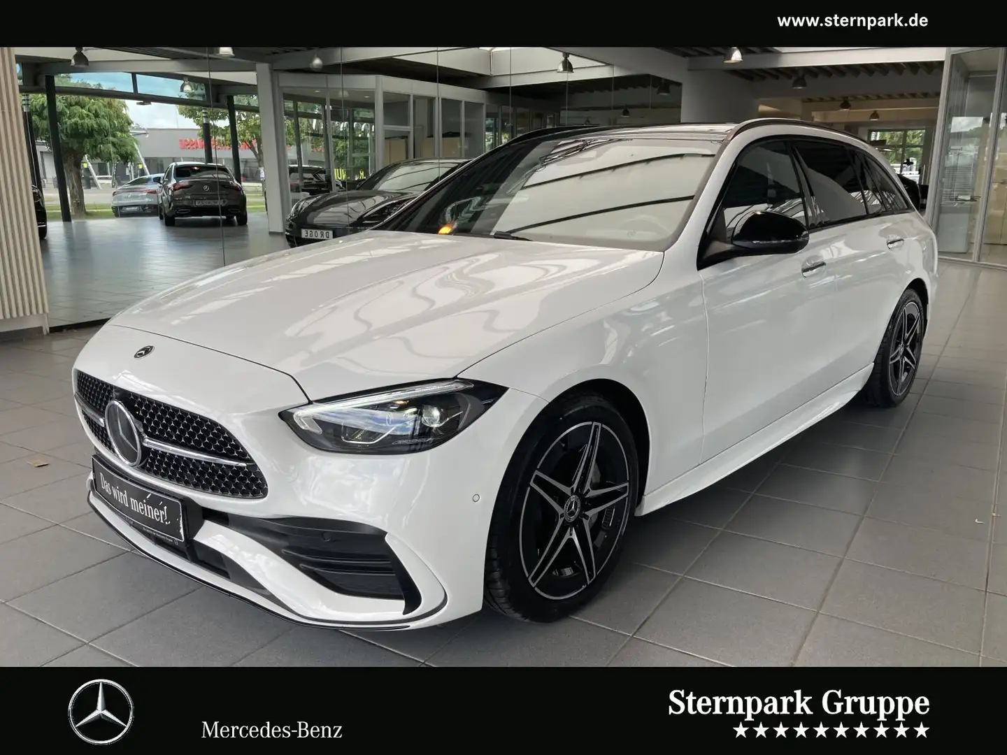 Mercedes-Benz C 300 C 300 dT AMG Standh*Pano*AHK*Distr*360*Memo*Keyl Weiß - 1