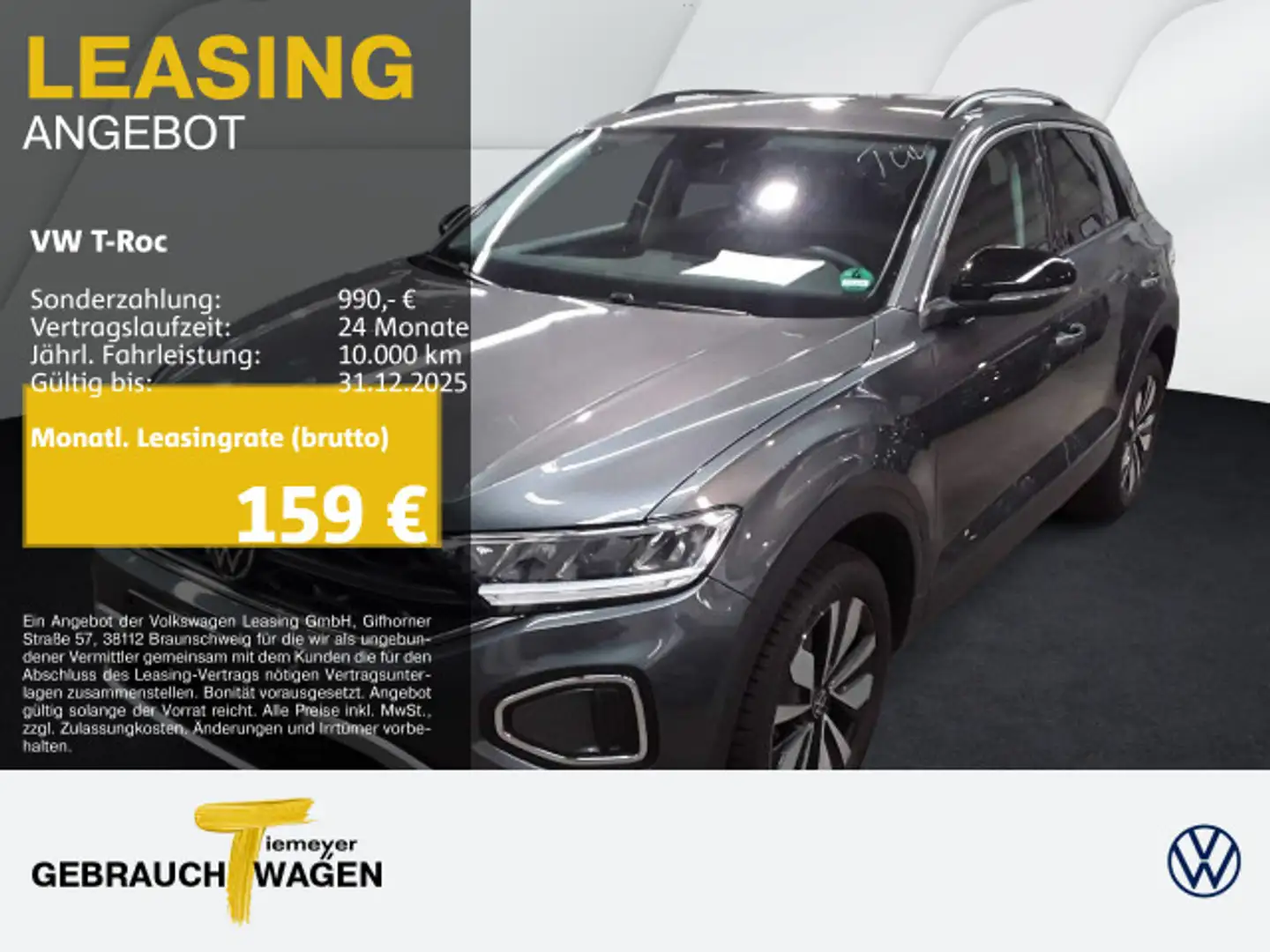 Volkswagen T-Roc 1.0 TSI GOAL LM17 NAVI ASSIST APP-CON Grau - 1