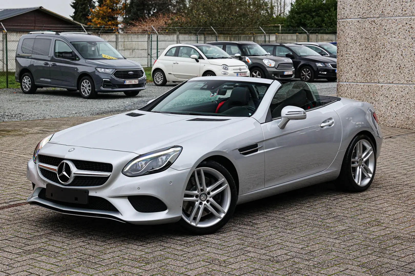 Mercedes-Benz SLC 200 LEDER-ALCANTARA*CAMERA*GLAZEN-DAK*NAVIGATIE*ZETLVE Argento - 1