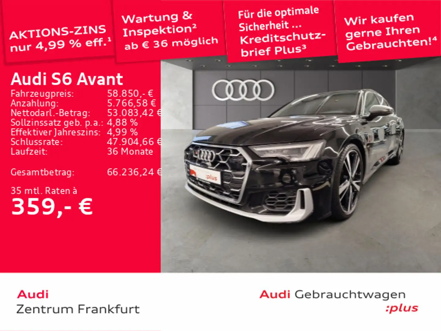 Audi S6 TDI tiptronic LED AHK B&O Panorama Noir - 1