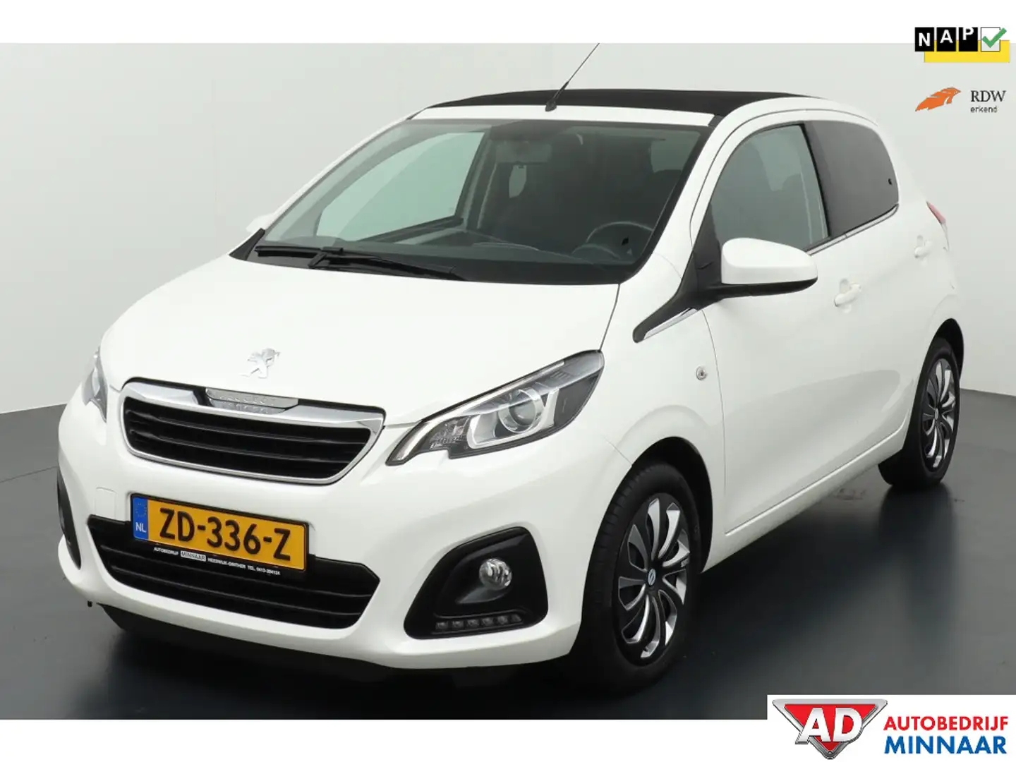 Peugeot 108 cabrio top apple carplay androi 1.0 e-VTi Active T Weiß - 1