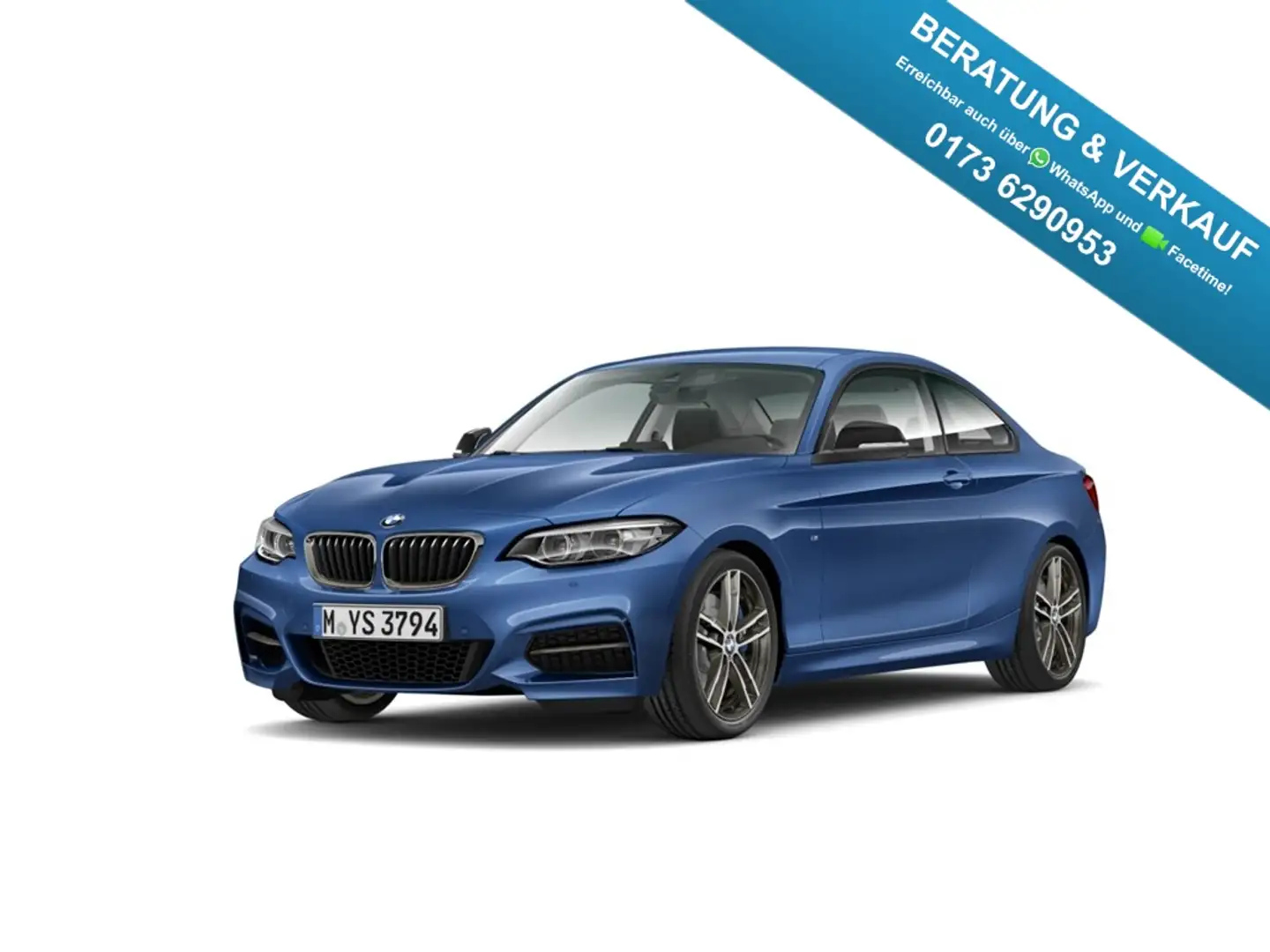 BMW 240 Coupe Aut. LED Navi HiFi Keyless DWA PDC Blau - 1