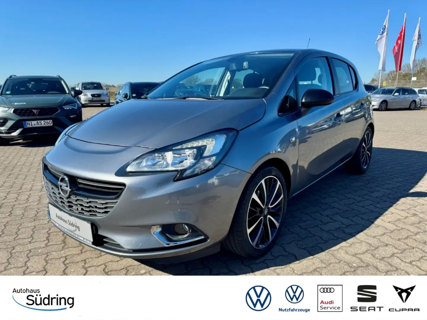 Opel Corsa 1,4 Edition Rückfahrkam. Temp Klima Silber - 1