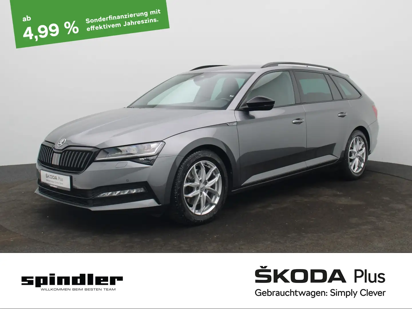 Skoda Superb Combi Sportline 2.0 TDI DSG / Matrix, AHK Grau - 1