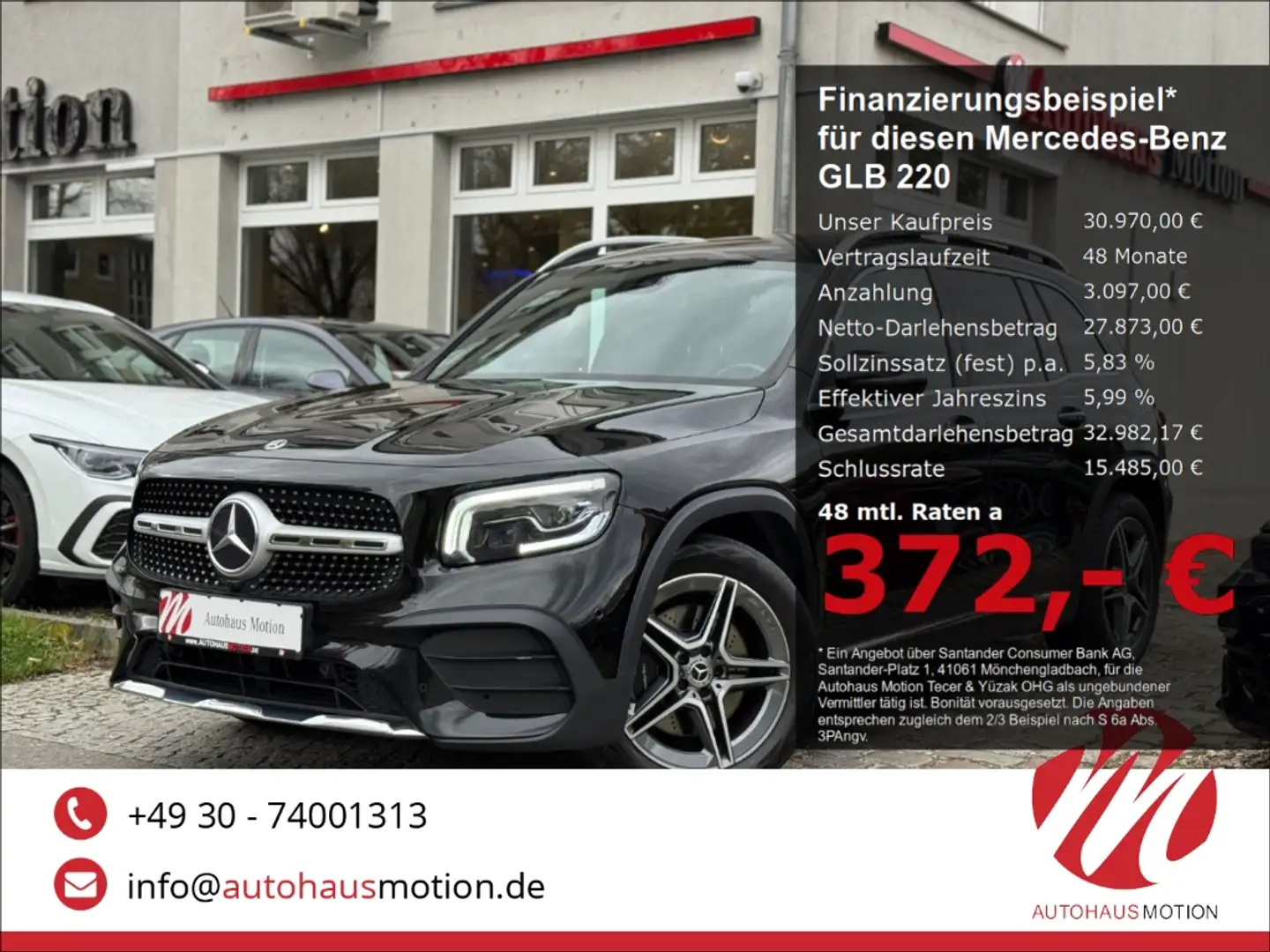 Mercedes-Benz GLB 220 d AMG line Pano Navi Kamera LED Keyless Entry Negru - 1