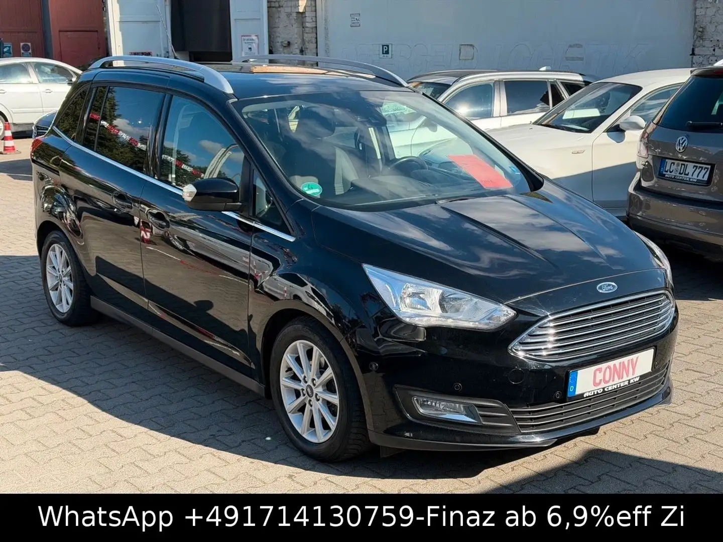 Ford Grand C-Max Titanium-7 SITZE-SHZG-KLIMA-TEMP-AHK Schwarz - 2