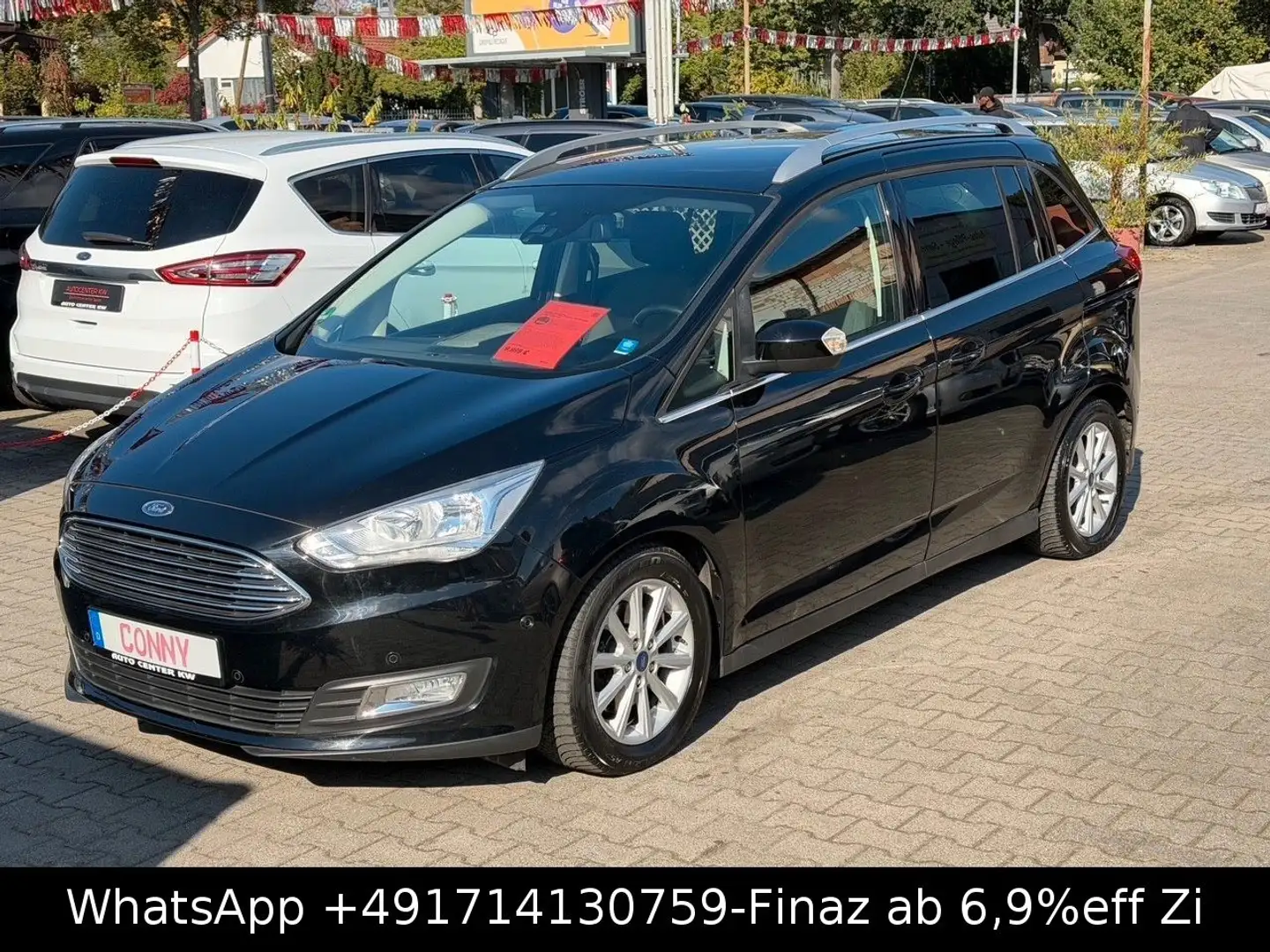 Ford Grand C-Max Titanium-7 SITZE-SHZG-KLIMA-TEMP-AHK Schwarz - 1