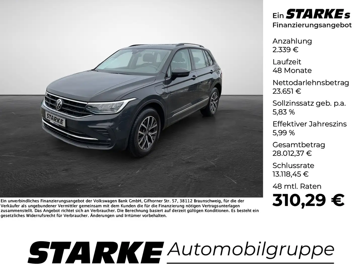 Volkswagen Tiguan 1.4 eHybrid DSG Life Grijs - 1