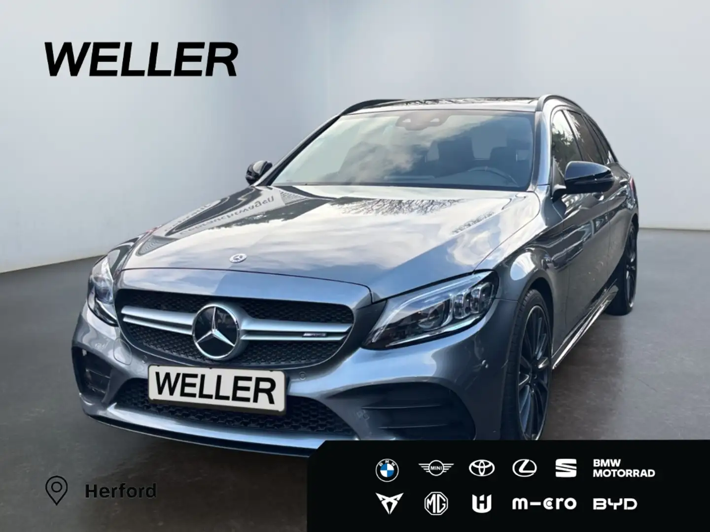 Mercedes-Benz C 43 AMG 4M T 9G *Multibeam*Pano*AMG-19Zoll*Leder* Grau - 1