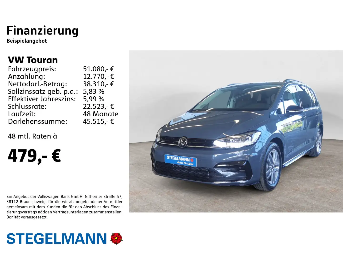 Volkswagen Touran 1,5 l TSI OPF 7-Gang-DSG Comfortline Grau - 2