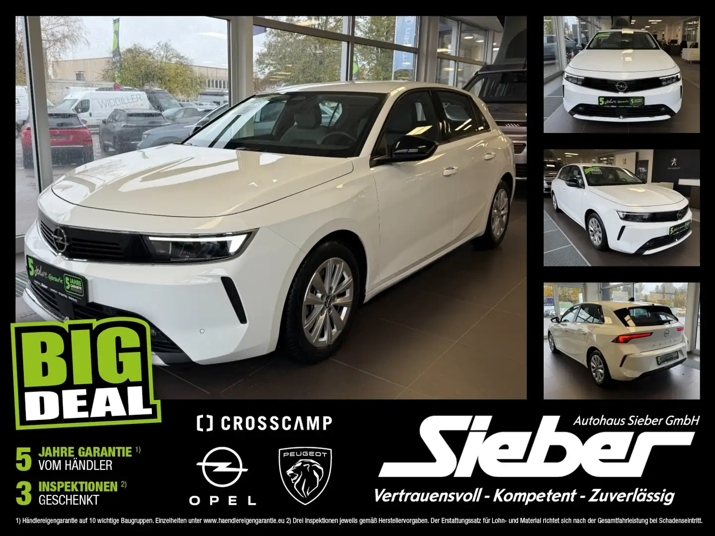 Opel Astra 1.2 Turbo Edition Navigation*Tempomat*PDC Weiß - 1