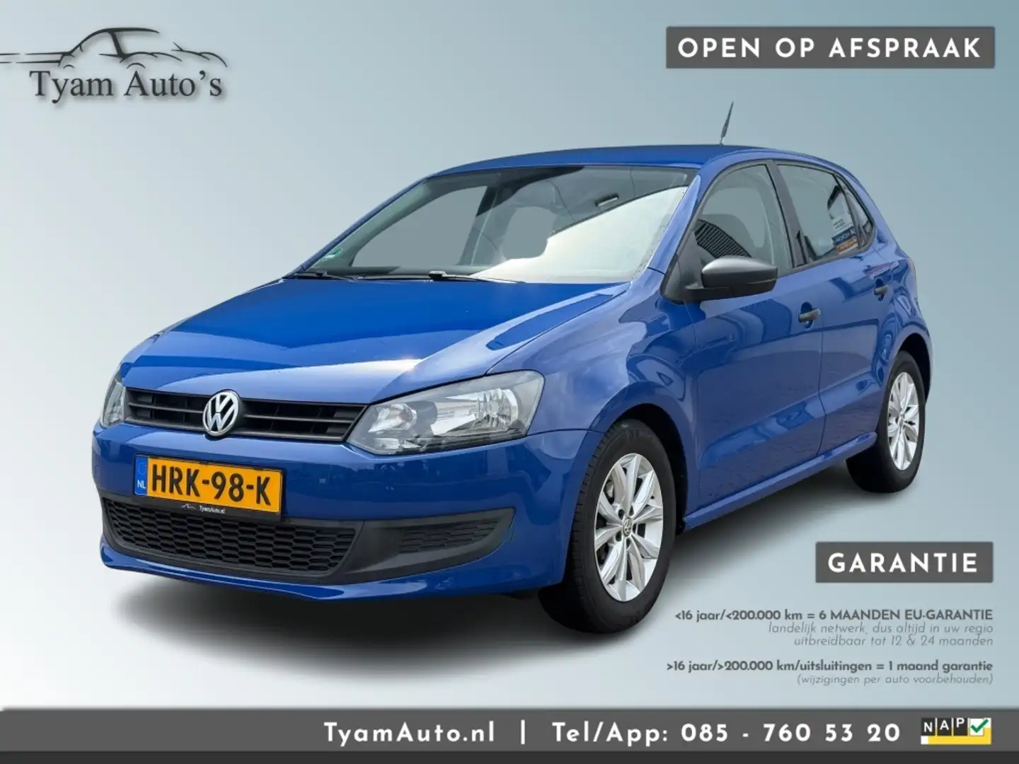 Volkswagen Polo 1.2 BM TRENDLINE * APK 05-2026 * AIRCO SPORTVELGEN Bleu - 1