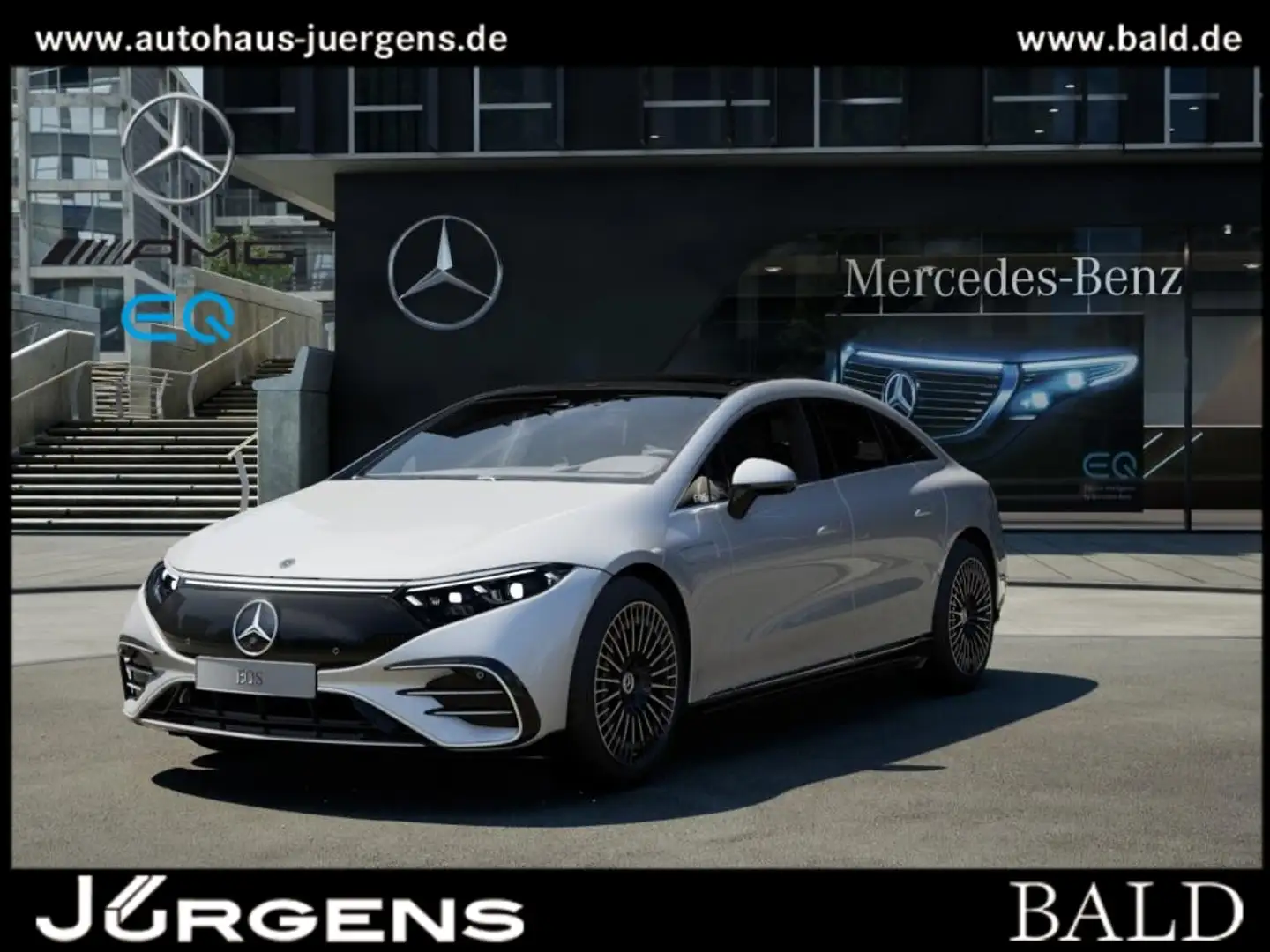 Mercedes-Benz EQS 580 4M AMG-Sport/Hyper/Pano/Burm/Sitzklima srebrna - 2