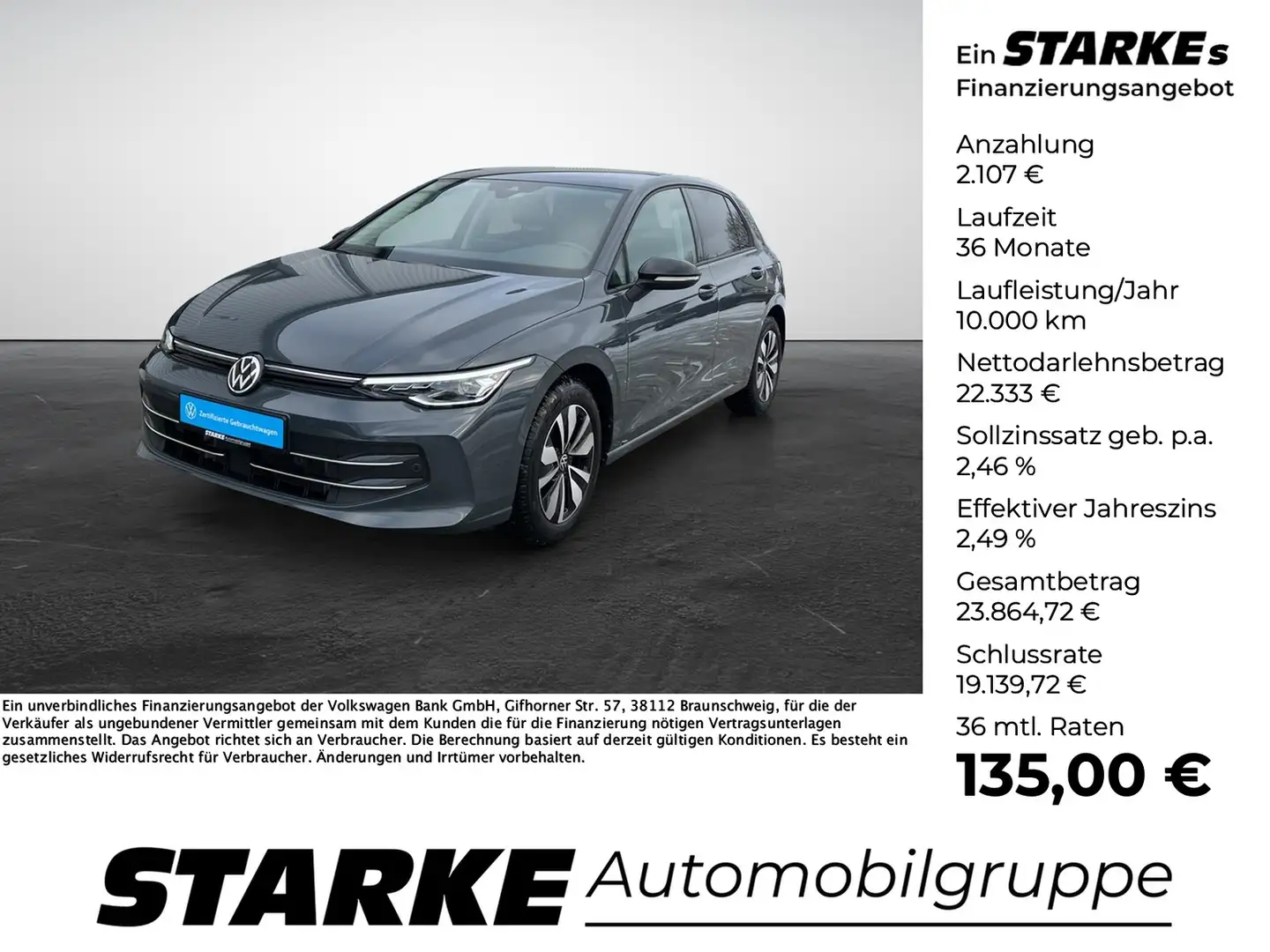 Volkswagen Golf 1.5 TSI Goal Grau - 1