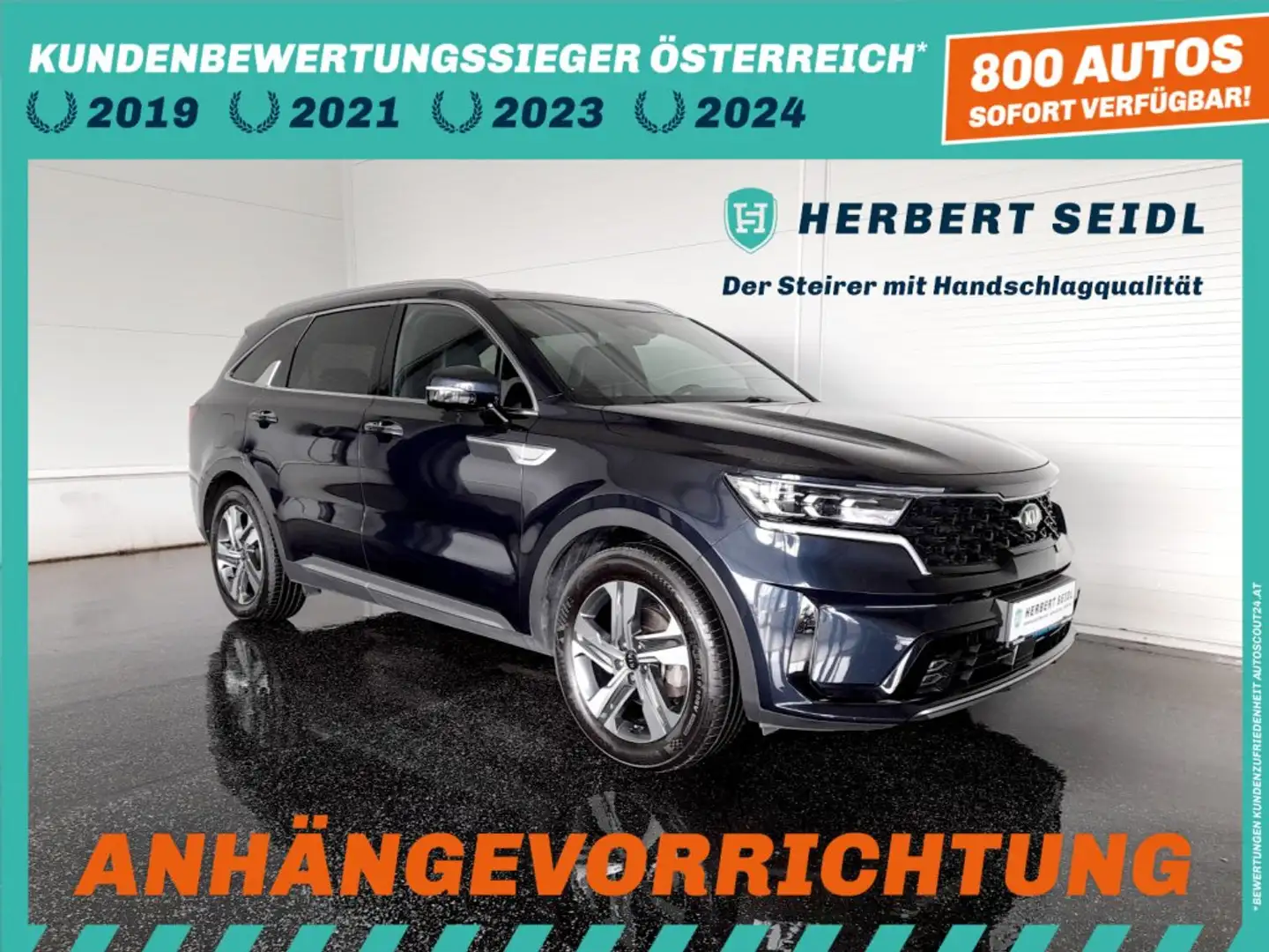 Kia Sorento PLATINUM 4x4 PHEV Aut *SKY / VOLL LED & FLA  / NAVI / 360° KAMERA / HEAD-UP / NAPPA LEDER / E-SITZE & MEMORY / BOSE SOUND Blau - 1