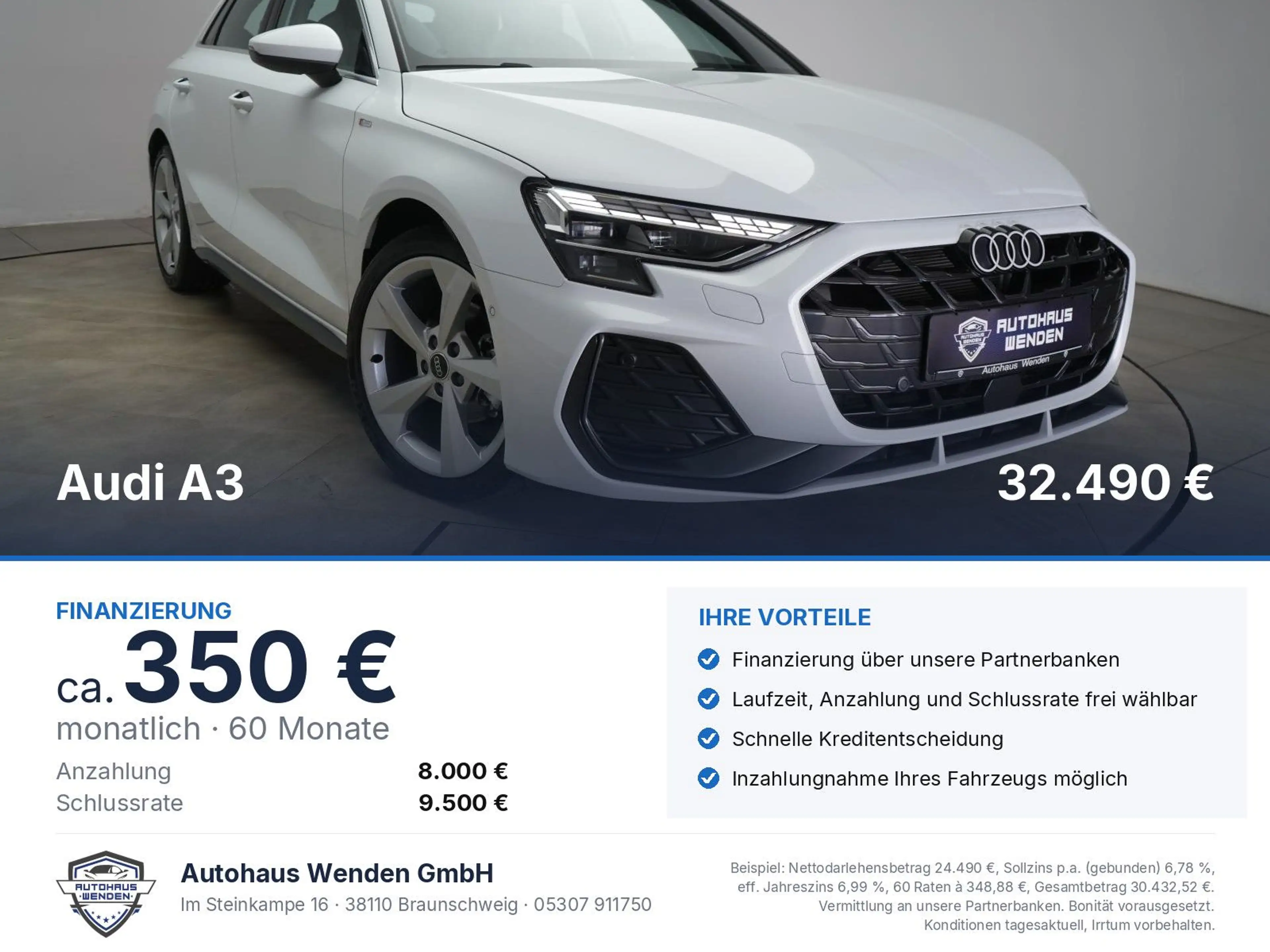 Audi A3 TDI Sportback S tronic S line ACC/Kamera/Pano