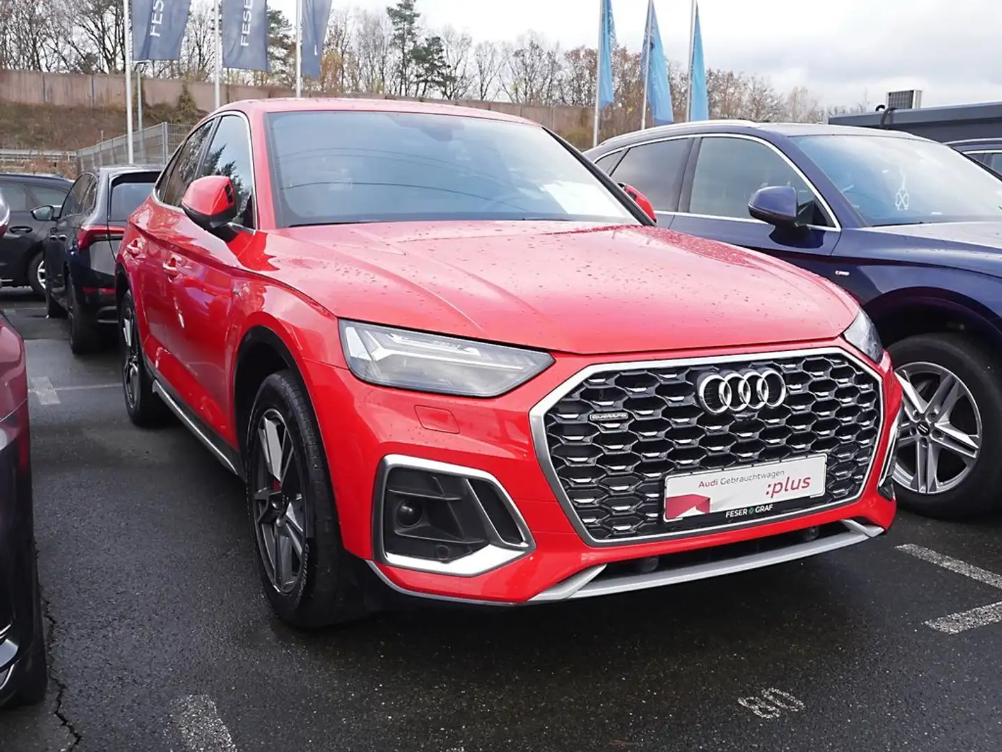 Audi Q5 55 TFSIe 367 S tronic 7 Quattro S line supension p Rouge - 1