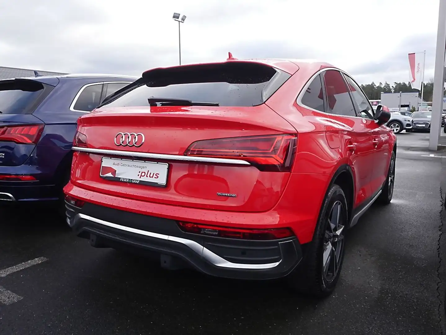 Audi Q5 55 TFSIe 367 S tronic 7 Quattro S line supension p Rouge - 2