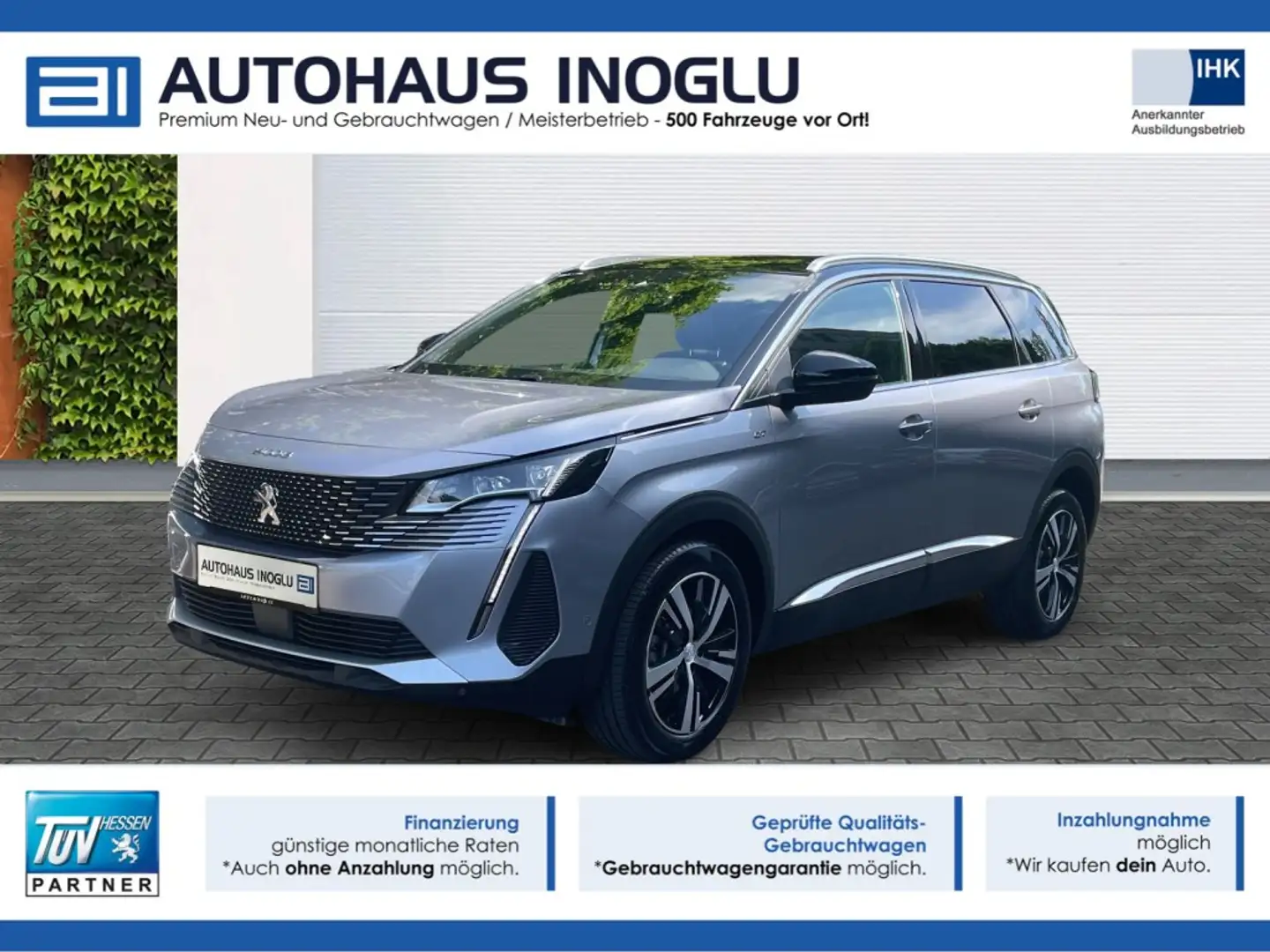Peugeot 5008 1.2 GT*7Sitz*ACC*Kam*Navi*Shz*LED*el.Heck* Grau - 1