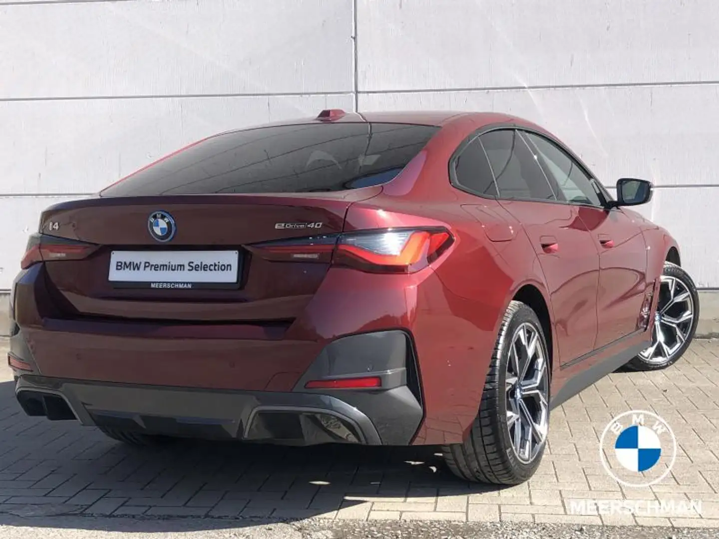 BMW i4 Msport 360c hud el seats alarm Rood - 2