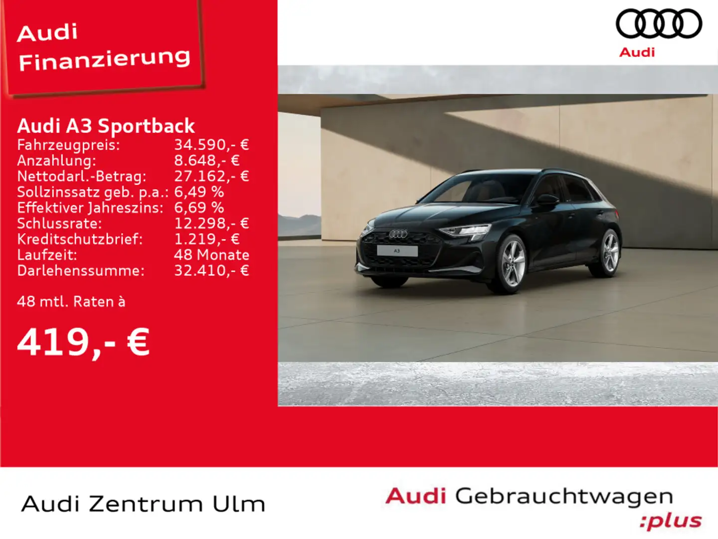 Audi A3 advanced 35 TFSI S tronic AHK R-KAM Negro - 1
