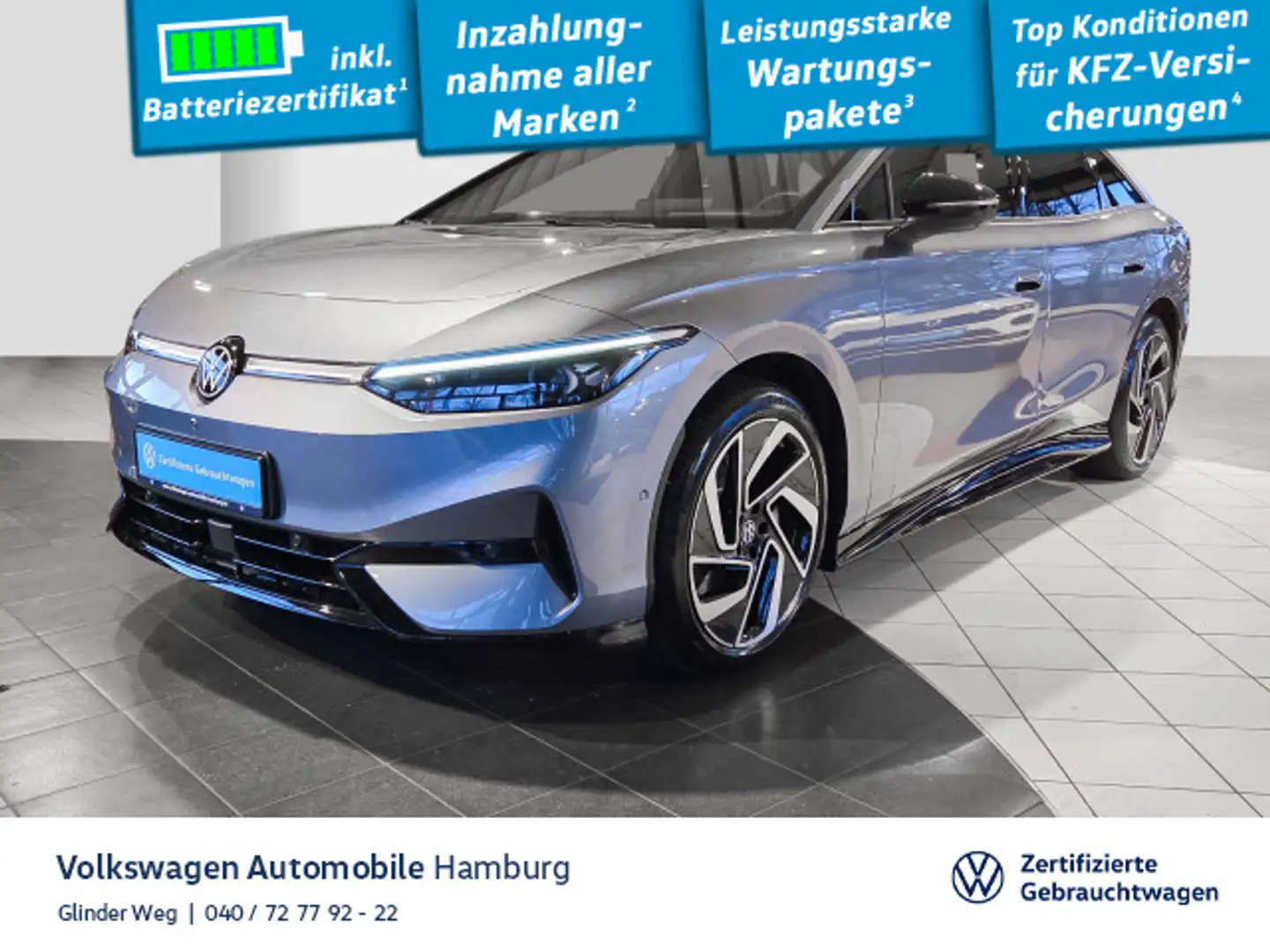 Volkswagen ID.7 Pro Matrix-LED AHK 360°Kamera Massagesitz Blau - 1