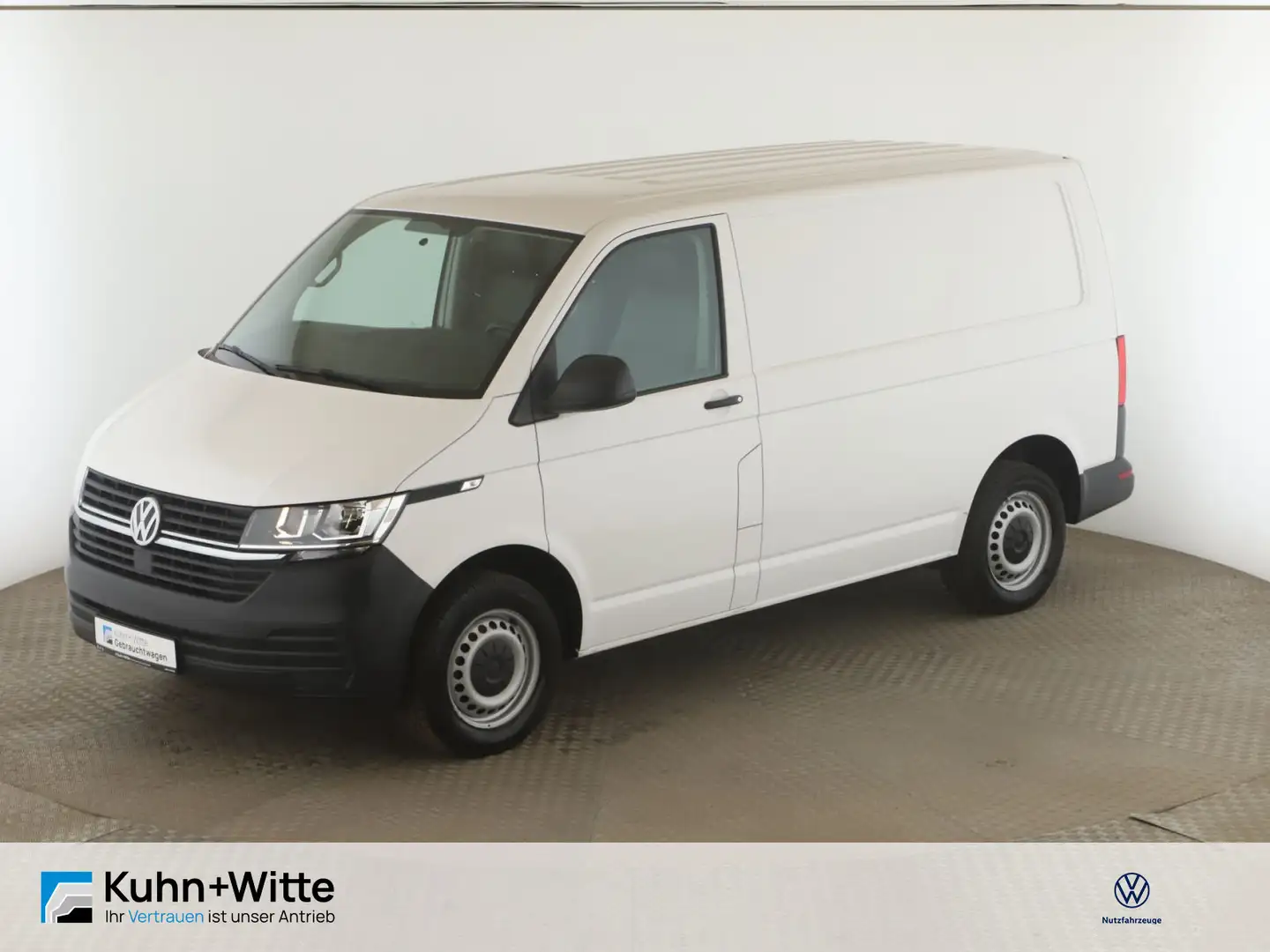 Volkswagen T6.1 Transporter T6.1 Kasten 2.0 TDI KR *AHK*PDC*Klima*Radio* Blanc - 1
