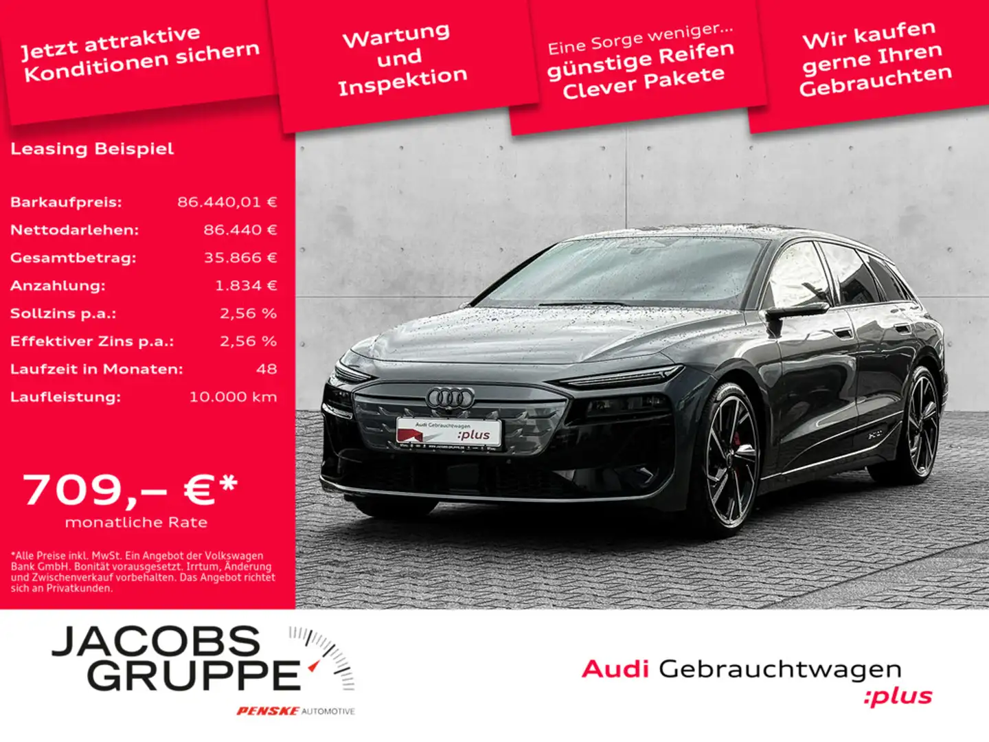 Audi S6 e-tron Avant Matrix/360°/B&O/Luftfahrw./ACC Grau - 1
