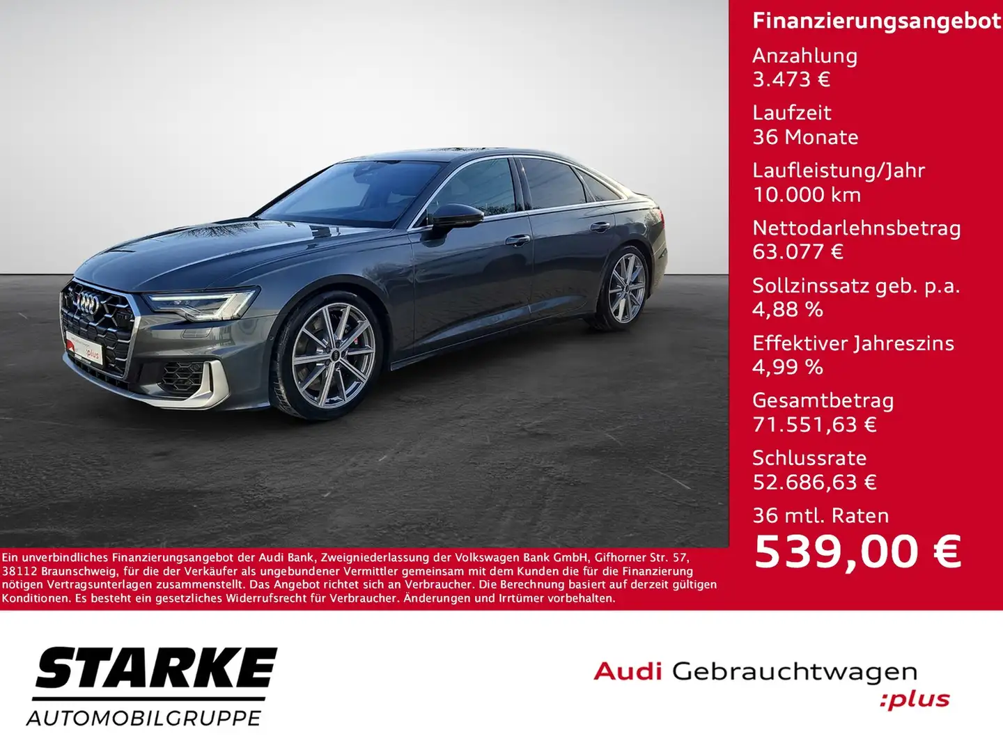 Audi S6 Limousine TDI tiptronic quattro NaviPlus Matrix... Grau - 1