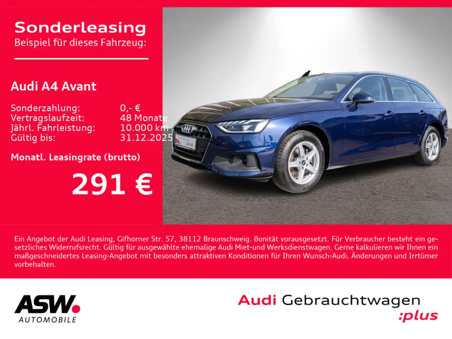 Audi A4 35TDI Stronic Navi LED StandHz PDC SHZ Blau - 1