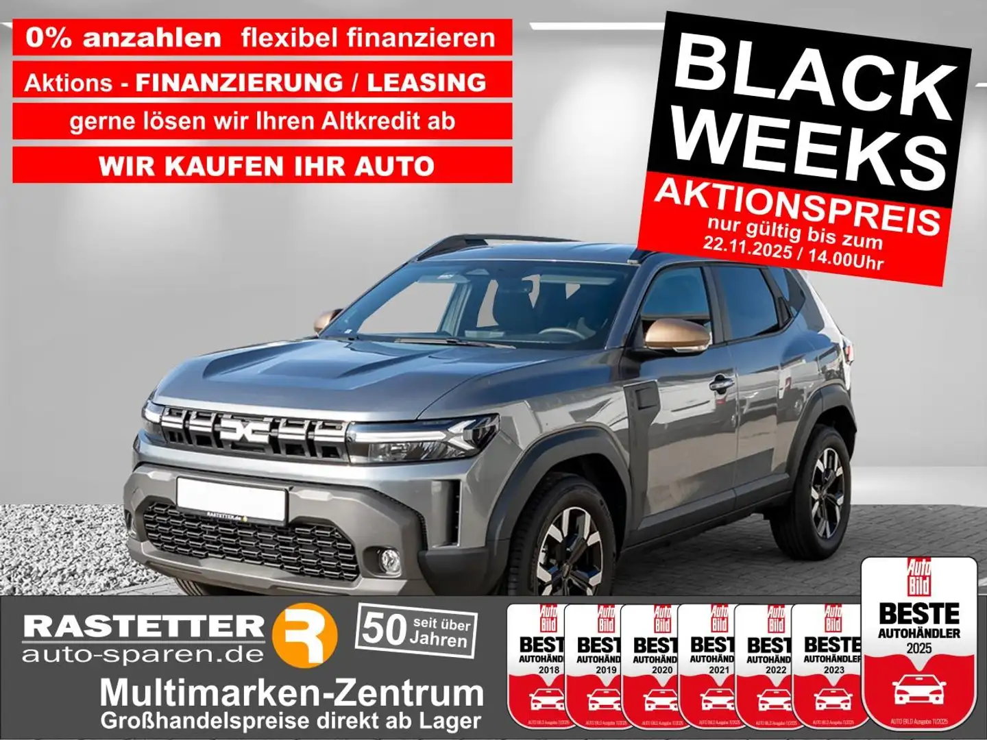 Dacia Duster TCe130 Extreme CarPlayNavi+Kamera+Klimaaut+PDC+Win Gris - 1