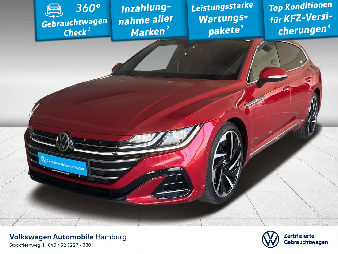 Volkswagen Arteon 2.0 TSI R-Line 4M DSG Nav Rot - 1