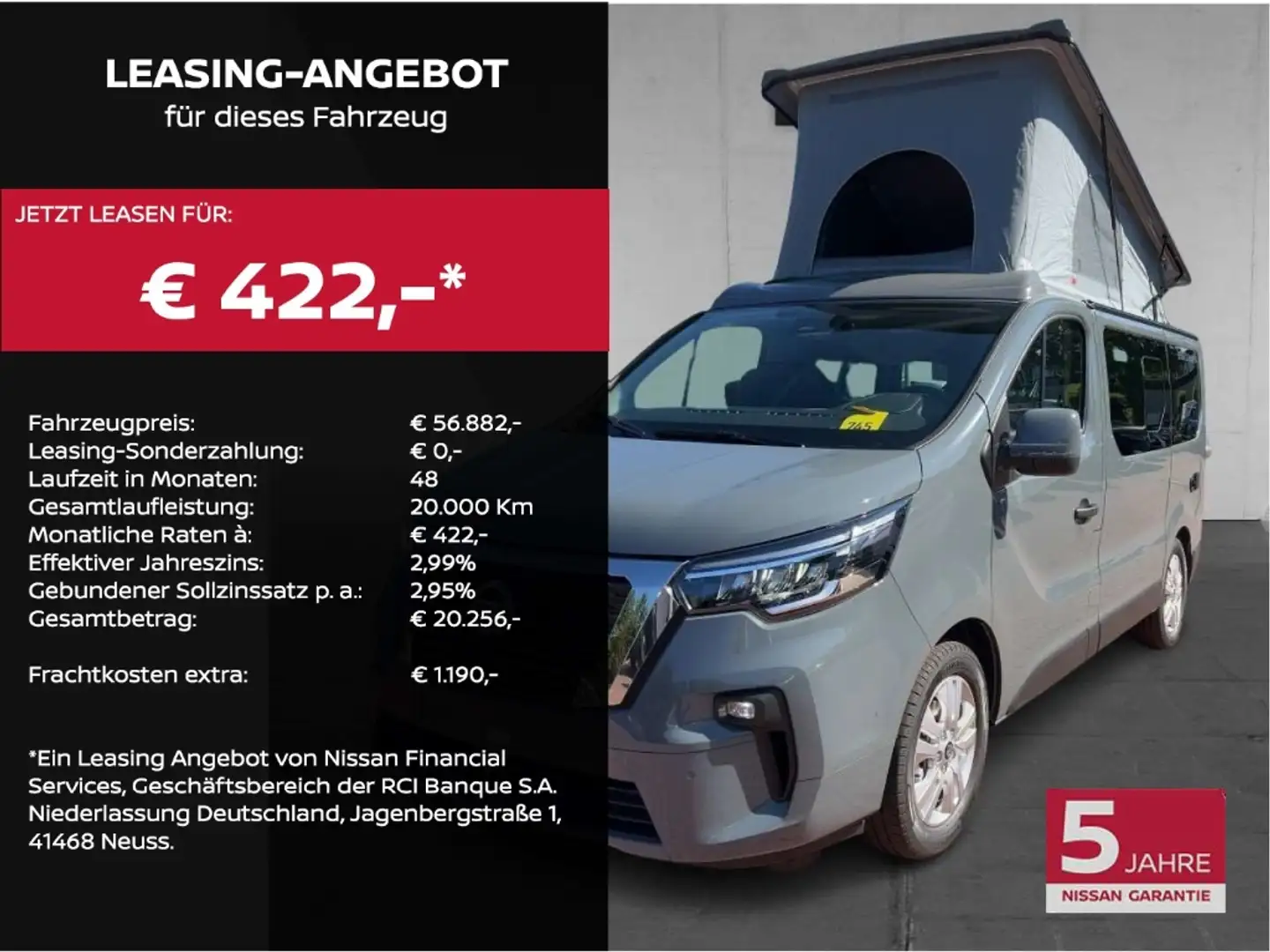 Nissan Primastar SEASIDE Revotion/Dethleffs dCi150 DCT Grau - 1