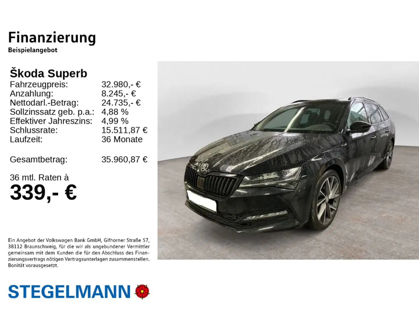 Skoda Superb Combi 2.0 TSI DSG 4x4 Sportline *AHK*Pano Schwarz - 2