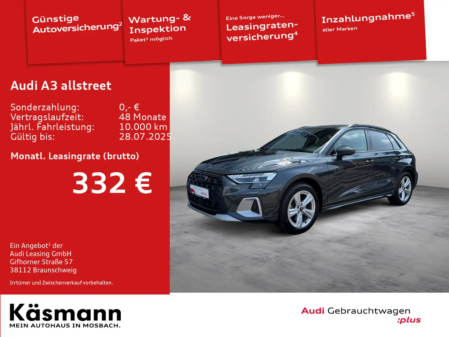 Audi A3 35TDI HUD AHK NAV KAM LED ACC SHZ Grau - 1