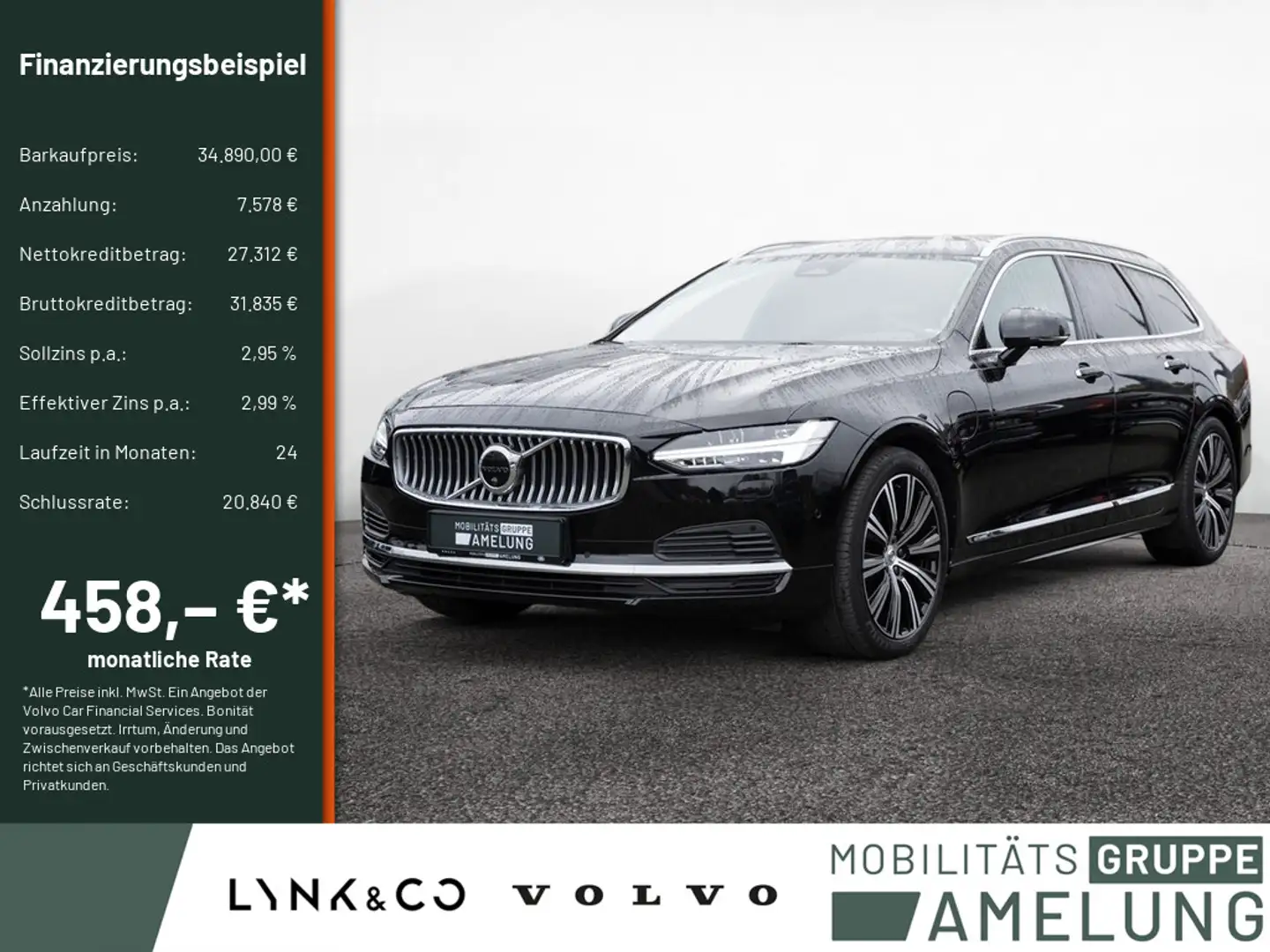 Volvo V90 Kombi 2.0 Inscription Recharge Plug-In Hybrid AWD Schwarz - 1