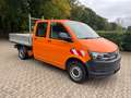 Volkswagen T6 Transporter T6 2.0 TDi Pritsche Doka lang (Klima+2.Hand+AHK) Orange - thumbnail 3