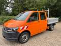 Volkswagen T6 Transporter T6 2.0 TDi Pritsche Doka lang (Klima+2.Hand+AHK) Orange - thumbnail 1