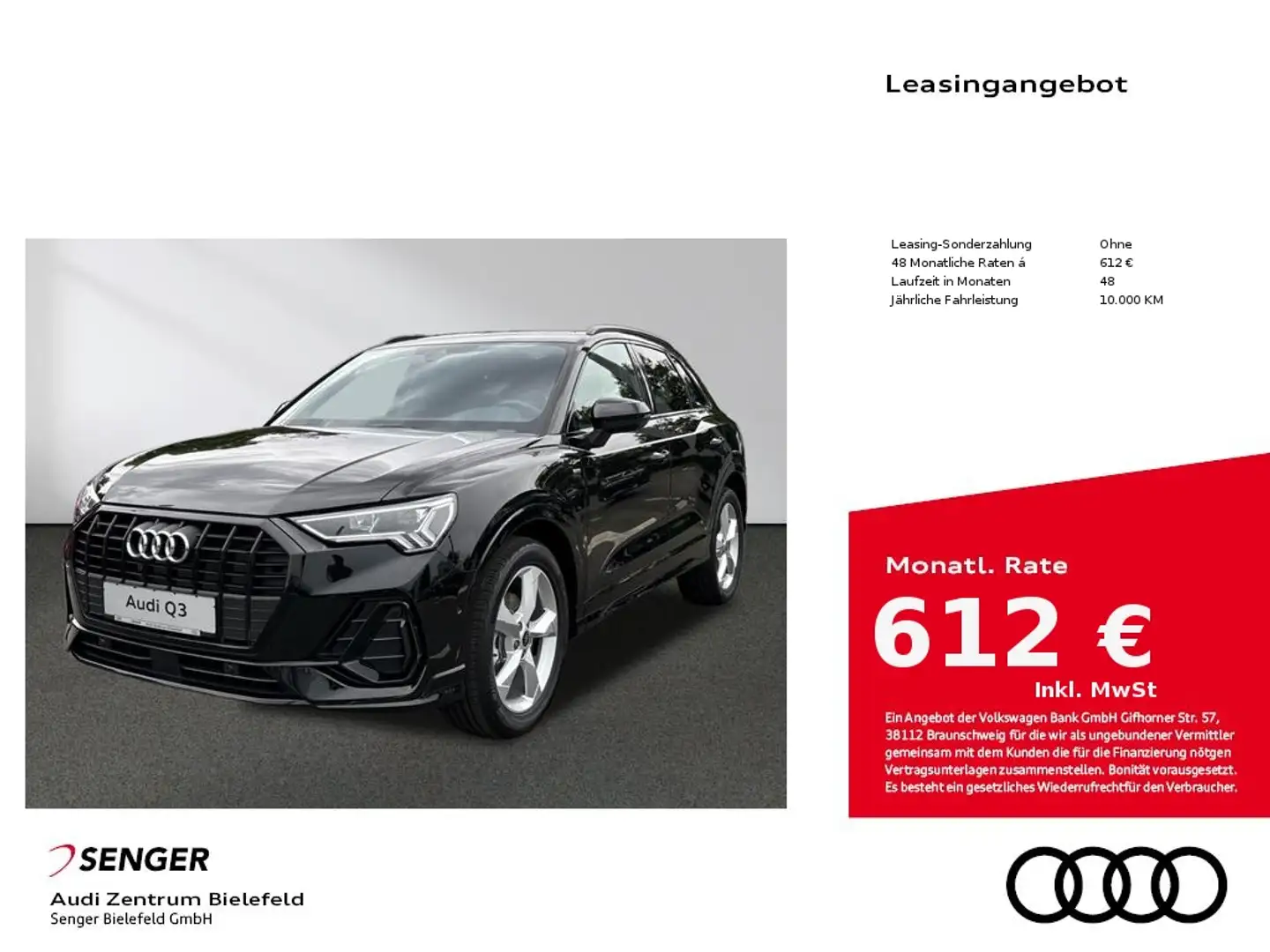 Audi Q3 S line 35 TDI Optikpaket LED Sitzheizung Schwarz - 1